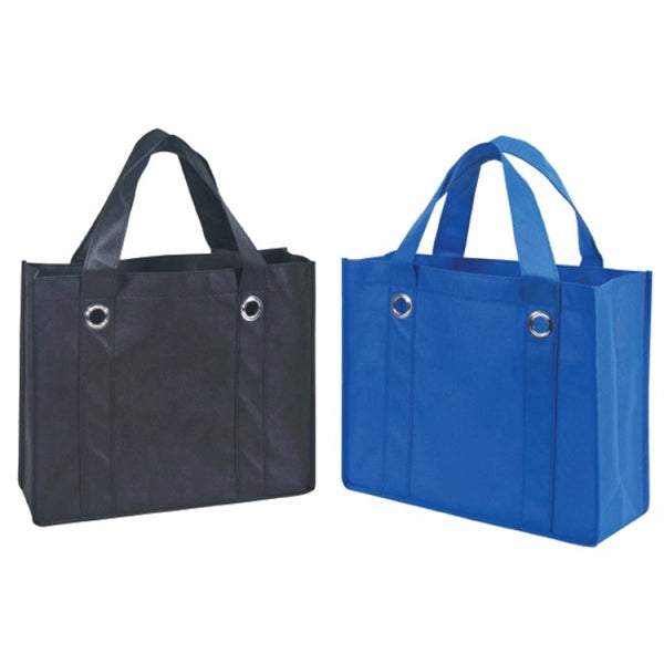 Non-Woven Tote Bag with Fabric-Covered Bottom 13" - Item #4914 - Royal