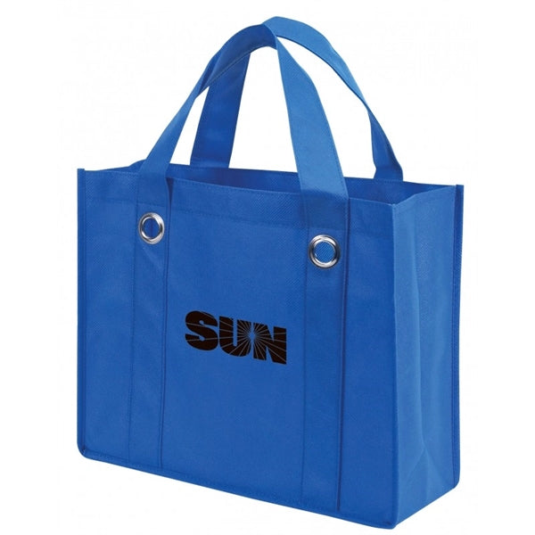 Non-Woven Tote Bag with Fabric-Covered Bottom 13" - Item #4914 - Royal