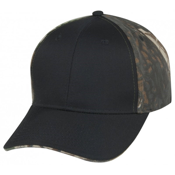 Low Crown Constructed Cotton Twill Cap with Oak Camo Back - Item #C2420