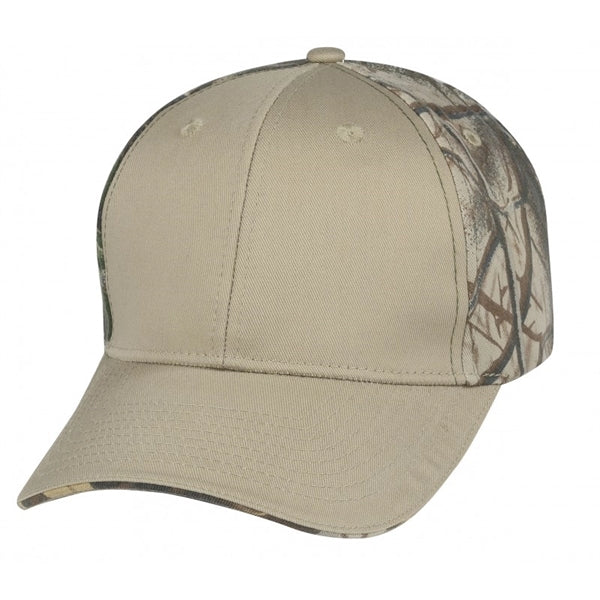 Low Crown Constructed Cotton Twill Cap with Oak Camo Back - Item #C2420