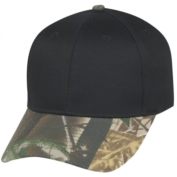 Low Crown Constructed Cotton Twill Cap with Oak Camo Bill - Item #C2421