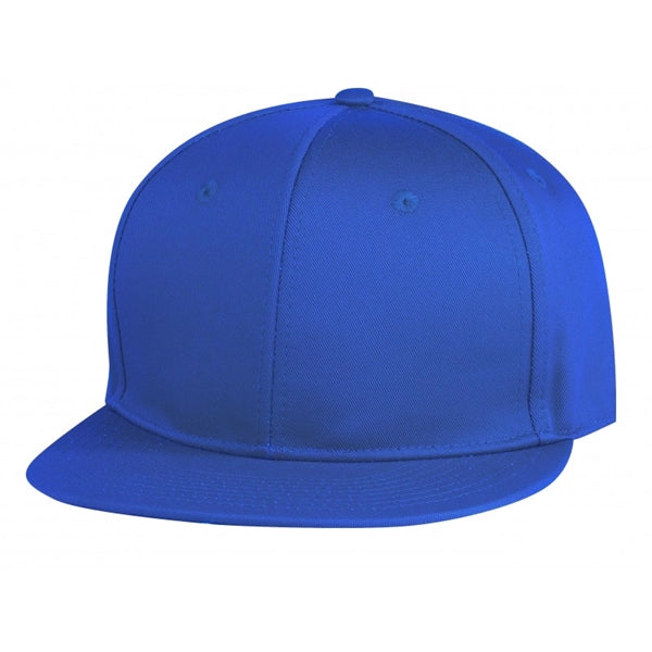 6-Panel Constructed Chino Cotton Twill Flat Bill Snapback Cap - Item #C2423 - Royal Blue