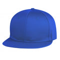 6-Panel Constructed Chino Cotton Twill Flat Bill Snapback Cap - Item #C2423 - Royal Blue