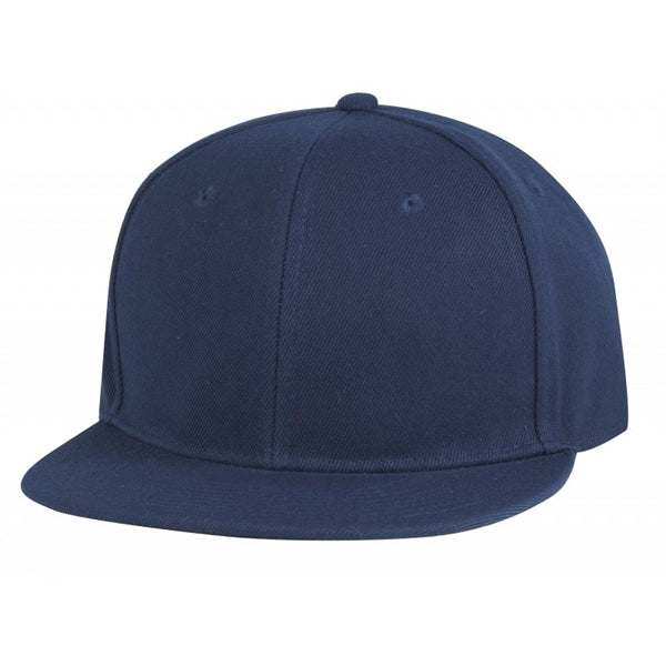 Pro Style Constructed Wool Blend Flex Fit Flat Bill Cap - Item #C2424 - Navy