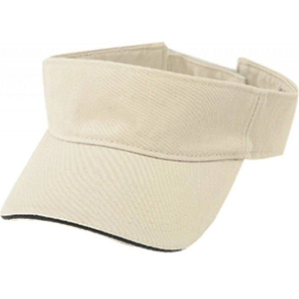 Pro Style Washed Cotton Twill Visor with Sandwich Bill - Item #C2430