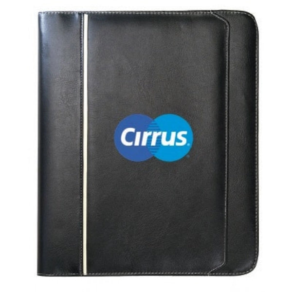 Leatherette Zippered Binder Padfolio - Item #617