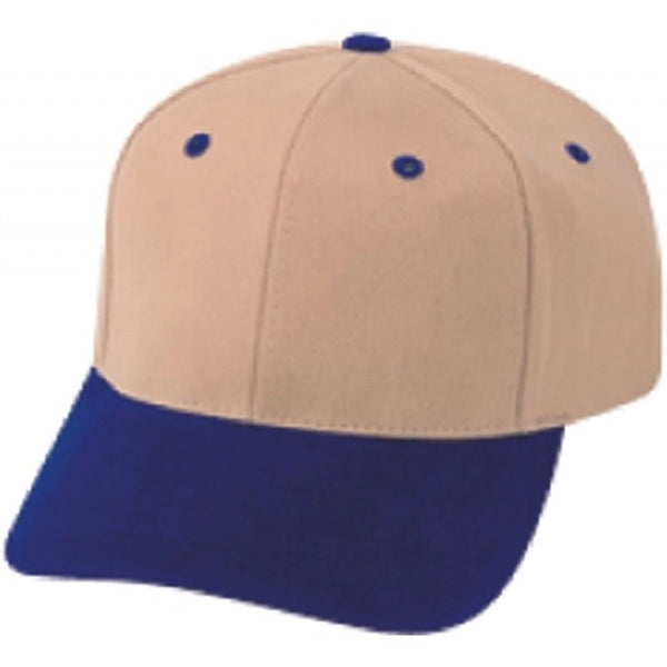 Pro Style Constructed 6-Panel Cotton Twill Snapback Cap - Item #C1501 - Navy-Khaki