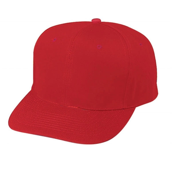 Pro Style Constructed 6-Panel Cotton Twill Snapback Cap - Item #C1501 - Red