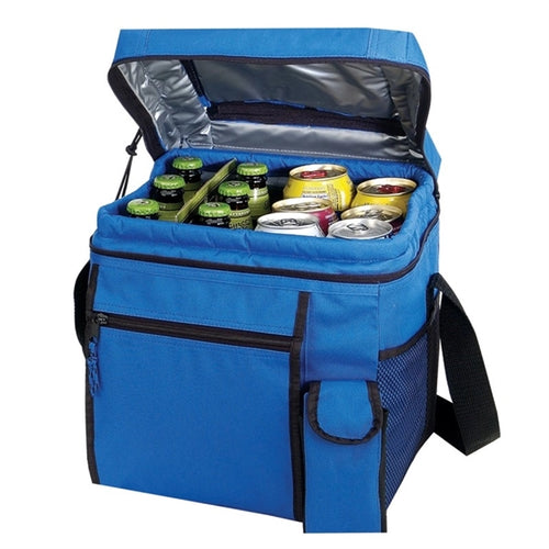 24-Pack 600D Poly Cooler with Top Access & Phone Pocket - Item #400 - Royal