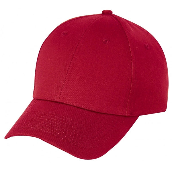 Low Crown Constructed Light Brushed Cotton Twill Cap, Hook & Loop - Item #C6011 - Red