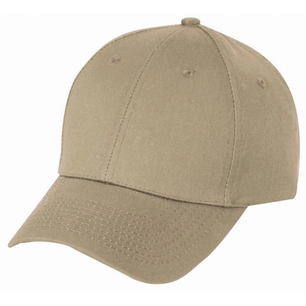 Low Crown Constructed Light Brushed Cotton Twill Cap, Hook & Loop - Item #C6011 - Khaki