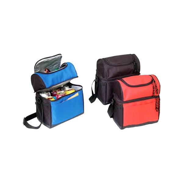 600D Poly Cooler Lunch Bag with Leather-Like Bottom - Item #488 - Black
