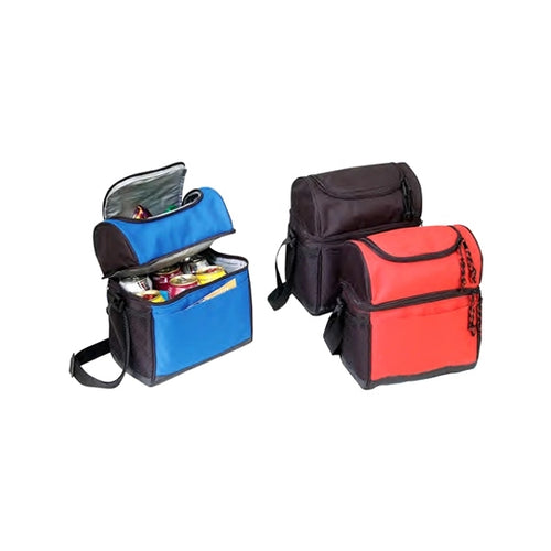 600D Poly Cooler Lunch Bag with Leather-Like Bottom - Item #488 - Black