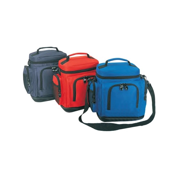 Deluxe Leakproof 600D Poly Cooler, Leather-Like Bottom - Item #462 - Black
