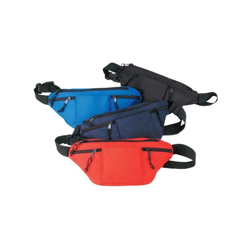 600D Poly Four-Zipper Fanny Pack - Item #448 - Royal