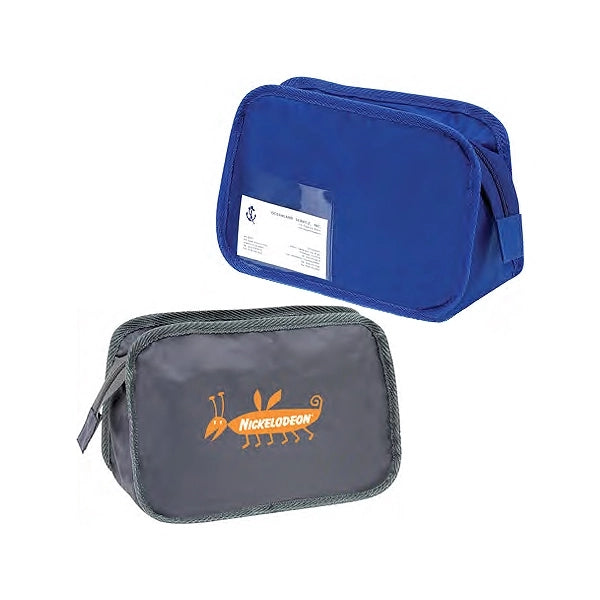 Nylon & PVC Cosmetic Make-Up Travel Bag - Item #369 - Black