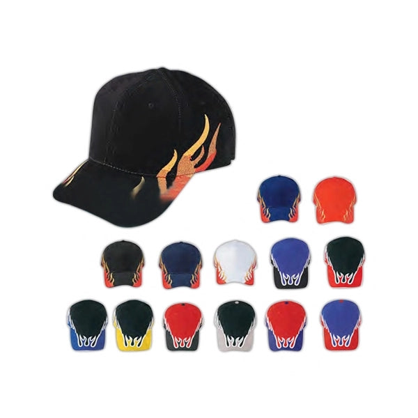 Pro Style Heavy Brushed Cotton Twill Flare Cap, Hook & Loop - Item #C3002 - Black
