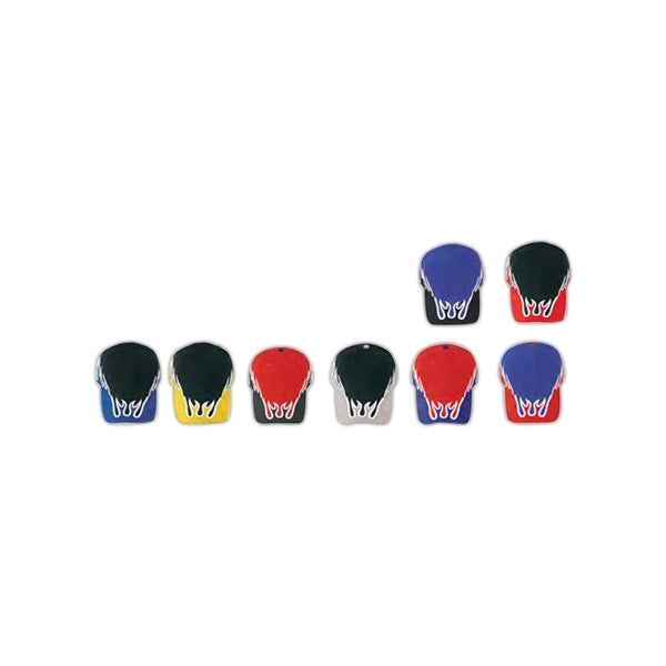 Pro Style Brushed Cotton Twill Flame Flare Cap, Hook & Loop - Item #C3003 - Red-White-Royal