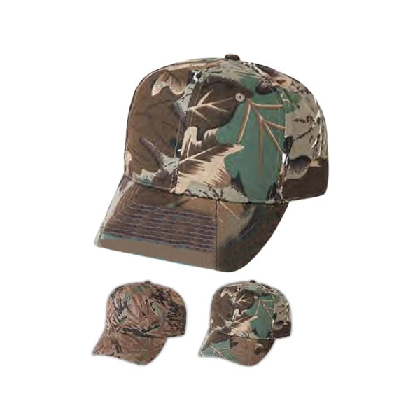 Low Crown Constructed 6-Panel Brushed Cotton Camo Cap - Item #C1810 - Camouflage