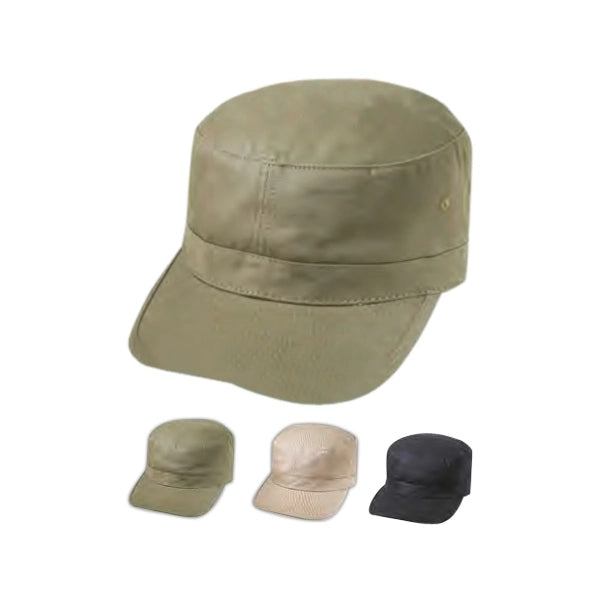 Army Cotton Twill Cap, Hook & Loop Strap - Item #C1813 - Black