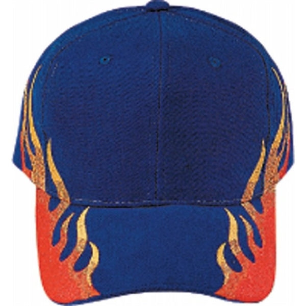 Pro Style Heavy Brushed Cotton Twill Flare Cap, Hook & Loop - Item #C3002 - Royal Blue