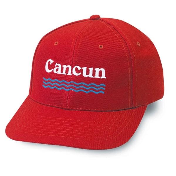 Low Crown Constructed 6-Panel Wool Blend Snapback Cap - Item #C1503 - Red