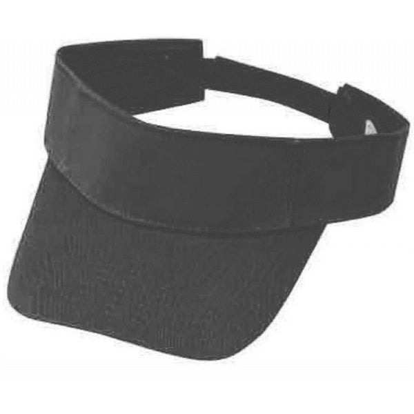 Pro Style Storm Heavy Cotton Twill Visor, Hook & Loop - Item #C2412 - Black