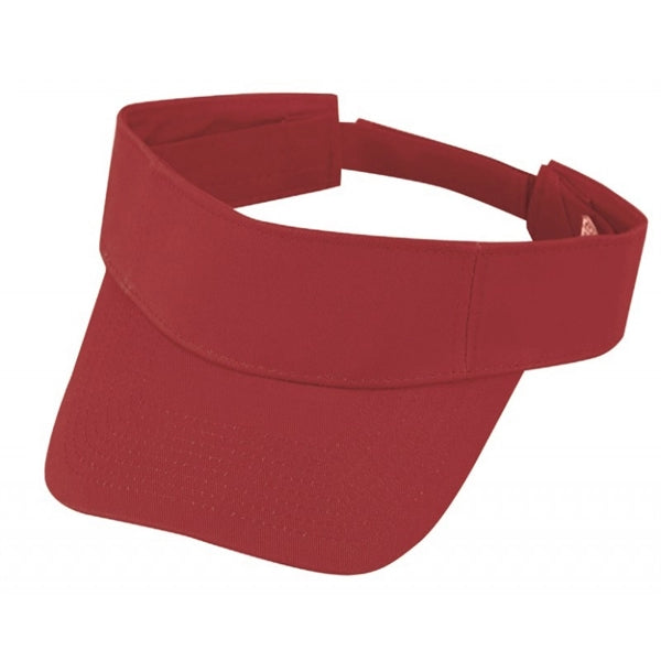 Pro Style Storm Heavy Cotton Twill Visor, Hook & Loop - Item #C2412 - Maroon