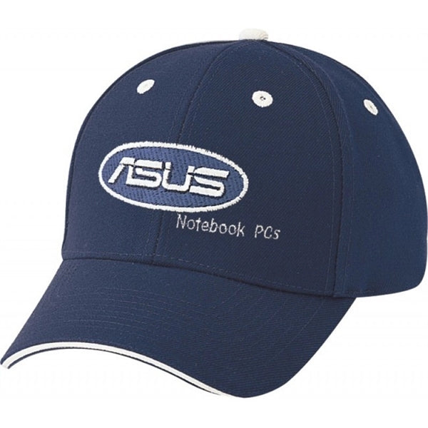 Low Crown Constructed Wool-Like Sandwich Bill Cap, Hook & Loop - Item #C1403 - Navy-White