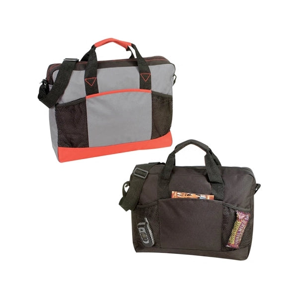 600D Poly Briefcase Bag 16" - Item #215 - Black
