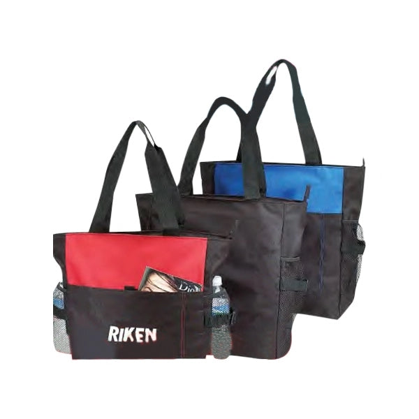 Deluxe 600D Poly Zippered Tote Bag 18" - Item #4347 - Black