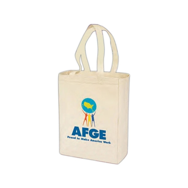 Natural 13 oz Cotton Canvas Easy-Carry Tote Bag 14" - Item #4334 - Natural