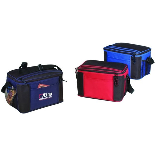 Deluxe 12-Pack 600D Poly Cooler Bag 11.5" - Item #495 - Navy-Black