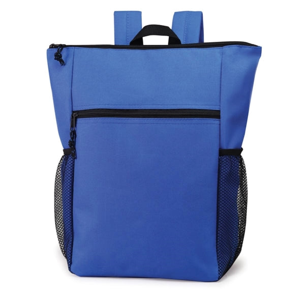 Wide-Open 600D Poly Computer Backpack - Item #Q2225 - Royal
