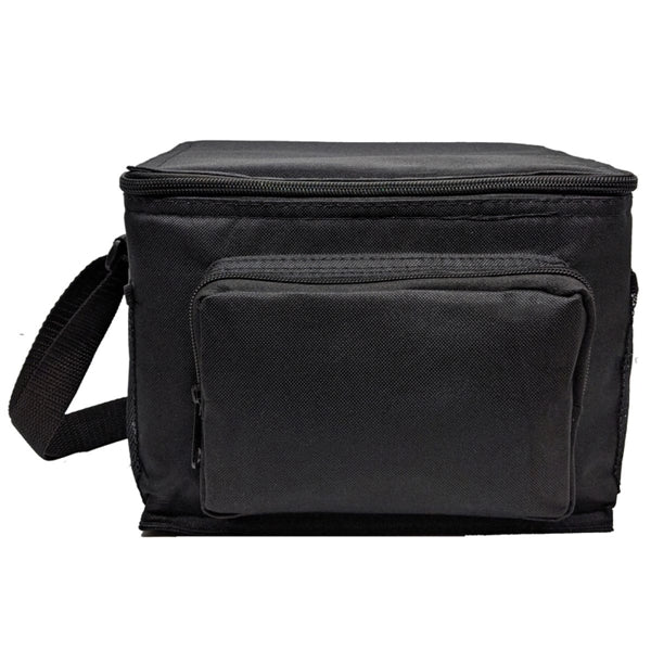 6-Pack 600D Poly Cooler Bag with Front & Side Pockets - Item #460