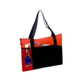 600D Poly Tote Bag with Zipper 20" x 14" - Item #4905 - Red-Black