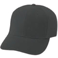 Low Crown Constructed Light Brushed Cotton Cap, Brass Buckle - Item #C1302 - Black