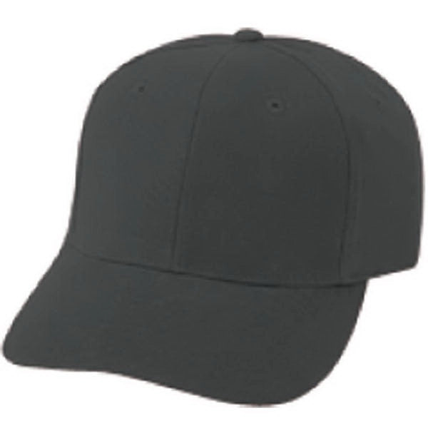 Low Crown Constructed Light Brushed Cotton Cap, Brass Buckle - Item #C1302 - Black