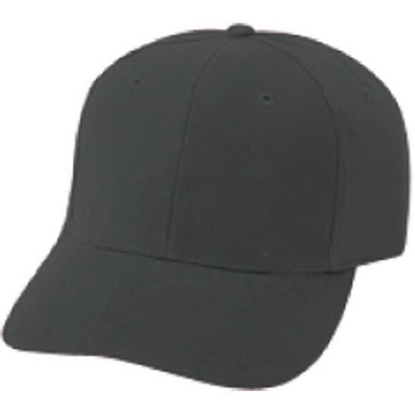 Low Crown Unstructured Light Brushed Cotton Cap, Brass Buckle - Item #C1309 - Black