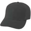 Low Crown Unstructured Light Brushed Cotton Cap, Brass Buckle - Item #C1309 - Black